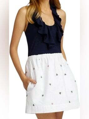 Lilly Pulitzer Women's Quinn Let It Rip Mini Halter Seersucker Dress